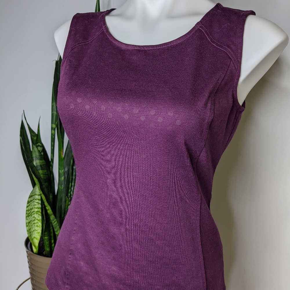 Banana Republic Factory Purple Sleeveless Top - 4 - Picture 3 of 6